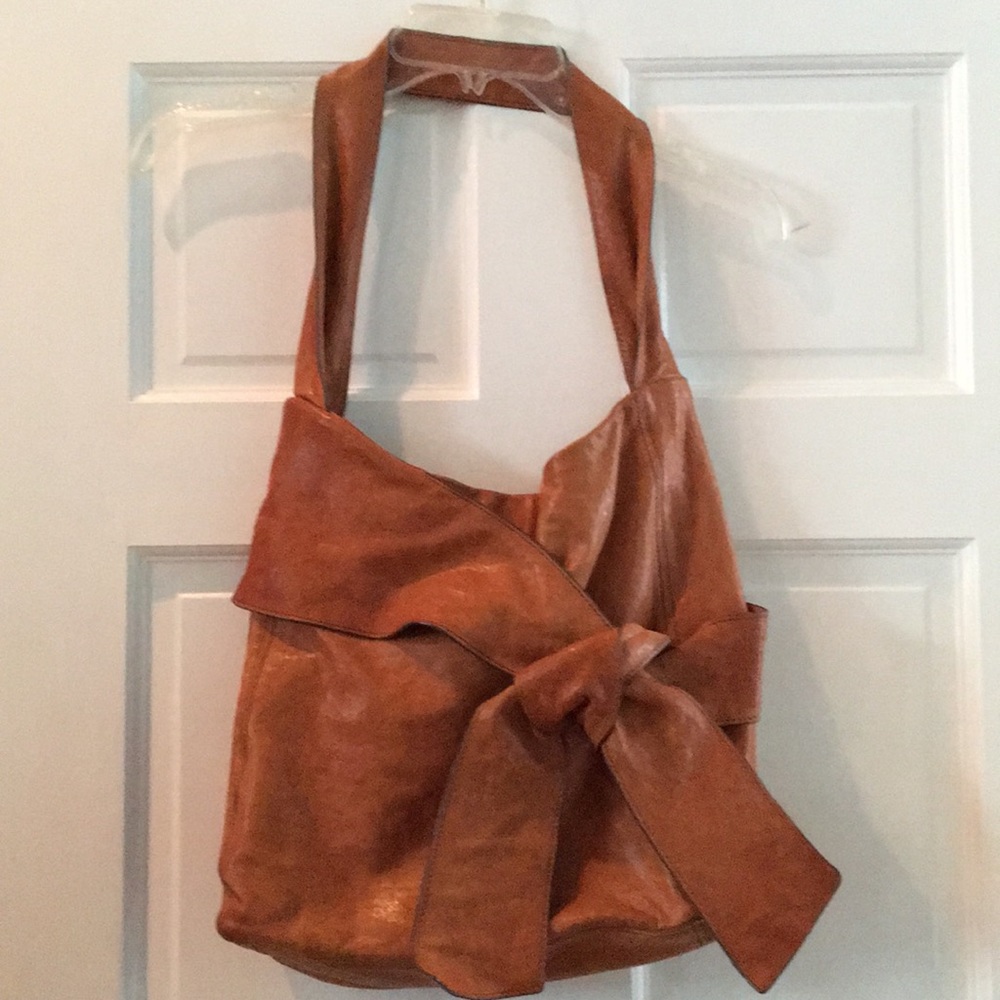 Kooba Caitlin brown leather shoulder bag